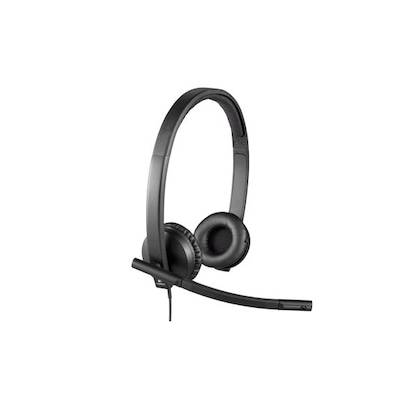 Logitech H570e Kabelgebundenes Beidseitiges Headset Stereo USB Bulk Schwarz