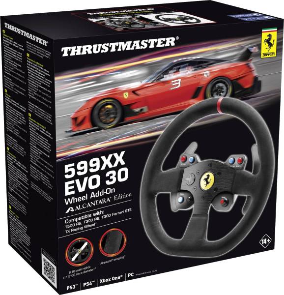 Thrustmaster 599XX EVO 30 Alcantara Edition Lenkrad Add-On Xbox One, PlayStation 3, 4, P