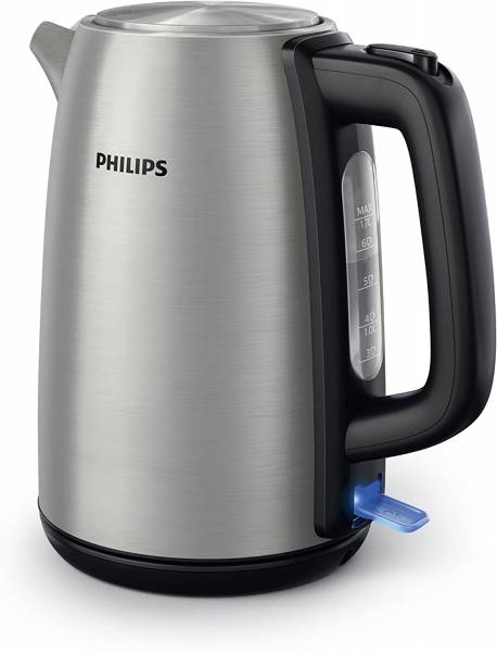 Philips Daily Collection HD9351/90 Elektrischer Wasserkocher, 1,7 l, 2200 W, Edelstahl, Polypropylen