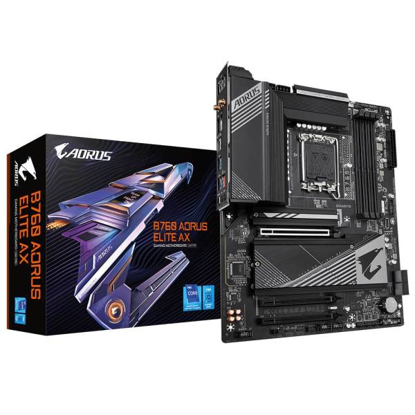 Gigabyte B760 AORUS ELITE AX (rev. 1.0) Mainboard Sockel (PC) Intel 1700 Formfaktor (Details) Micr