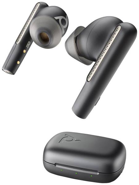 POLY Voyager Free 60 USB-C/A Computer In Ear Headset Bluetooth Stereo Schwarz Noise Cancelling Hea
