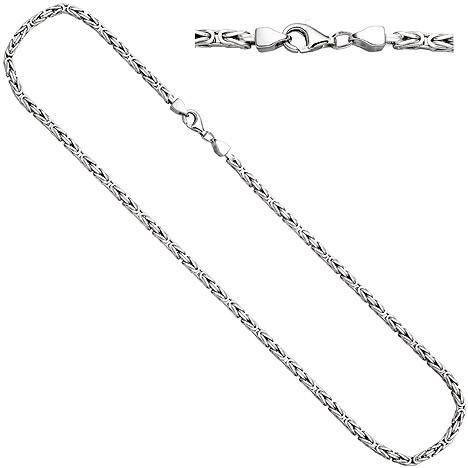 SIGO Königskette 925 Sterling Silber 3,1 mm 50 cm Kette Halskette Silberkette