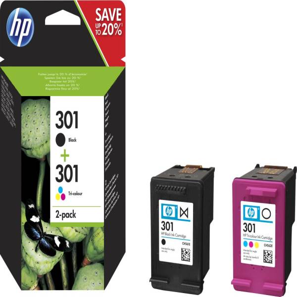 HP_301_2er_Pack_Schwarz_Cyan_Magenta_Gelb_Original_Druckerpatronen