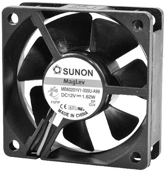 Sunon DC-Axiallüfter Serie MB/EB 60x60x20mm Axiallüfter 12V 39.06 m³/h (L x B H) 60 20mm