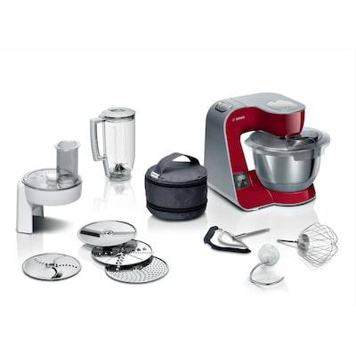 Bosch MUM5X720 Universal-Küchenmaschine mit Waage rot/silber