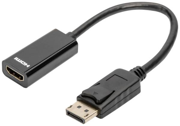 Digitus Adapter DisplayPort Stecker, HDMI-A Stecker 0.15m Schwarz AK-990903-002-S DisplayPort-Kabel