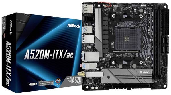 ASRock A520M-ITX/ac Mainboard Sockel (PC) AMD AM4 Formfaktor (Details) Micro-ATX