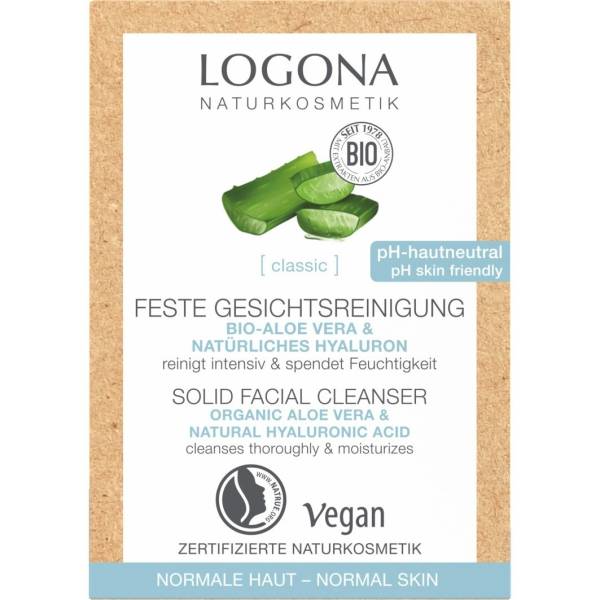 Logona Classic Logona Classic Feste feuchtigkeitsspendende Gesichtsreinigung Bio-Aloe Vera & natürlichem Hyaluron Gesichtscreme 60.0 g