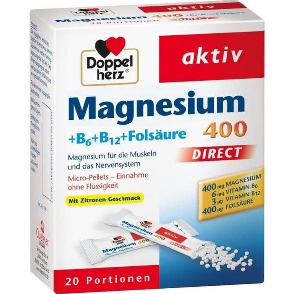 Doppelherz aktiv Magnesium + B6 + B12 DIRECT 20